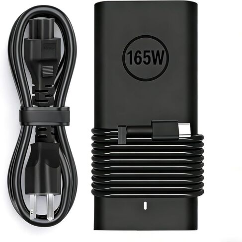 شاحن كمبيوتر محمول USB-C Gan بقدرة 165 واط متوافق مع Dell Pro Max 16 18 Plus MB16250 MB18250، Pro Max 16 Premium MA16250، Precision 5680 5690 سلك طاقة محول تيار متردد للكمبيوتر المحمول من النوع C in Kuwait