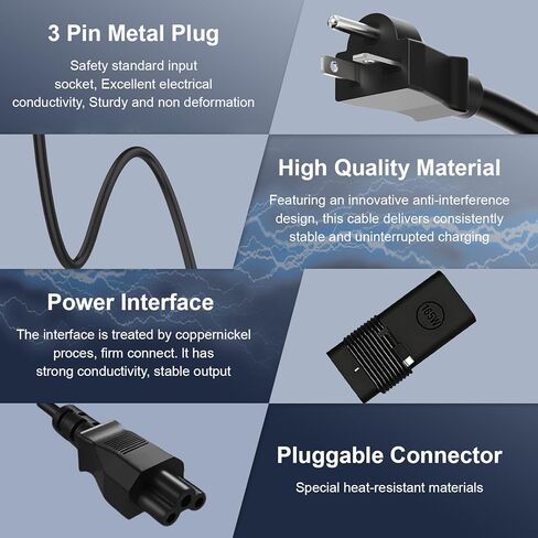 شاحن كمبيوتر محمول USB-C Gan بقدرة 165 واط متوافق مع Dell Pro Max 16 18 Plus MB16250 MB18250، Pro Max 16 Premium MA16250، Precision 5680 5690 سلك طاقة محول تيار متردد للكمبيوتر المحمول من النوع C in Kuwait