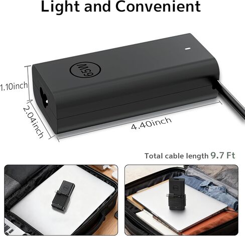 شاحن كمبيوتر محمول USB من النوع C 65 وات 45 وات مناسب لجهاز Dell Latitude 3540 5420 5430 5440 5450 5520 5540 7400 7420 7430 7440 2 في 1 XPS 13 Chromebook 3100 Inspiron 14 16 محول تيار متردد سلك إمداد الطاقة in Kuwait