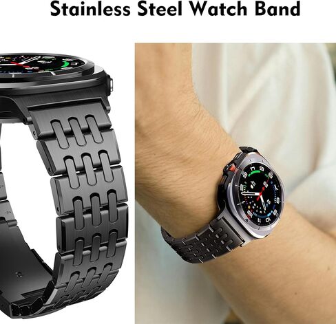 أربطة GELISHI متوافقة مع ساعة Samsung Galaxy Watch Ultra 2/1 47 ملم حزام معدني من الفولاذ المقاوم للصدأ بديل للرجال in Kuwait