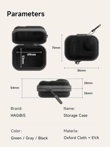 Hagibis Carrying Case for Insta360 GO Ultra, Portable Travel Storage Organizer Carry Bag Protective Hard Shell Anti-drop Handbag for Insta360 GO Ultra Lens Protection (Black) in Saudi Arabia