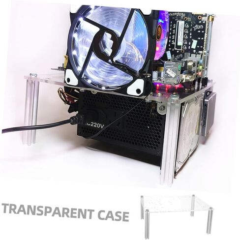 Open Frame PC Case Stand for Matx Motherboards Transparent DIY Computer Chassis Bracket with Enhanced Airflow Compact and Stable Design for Hardware Testing and Display in Saudi Arabia