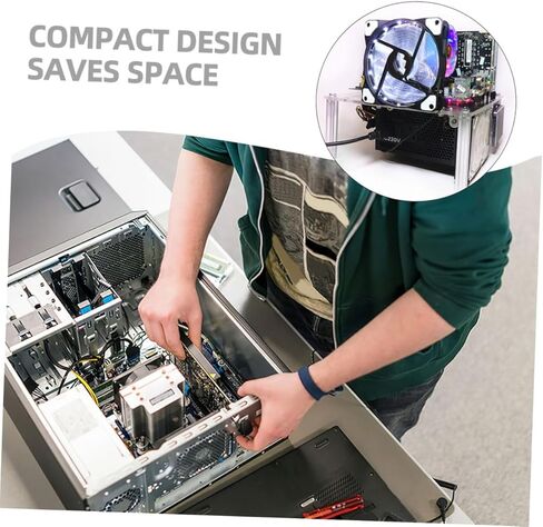 Open Frame PC Case Stand for Matx Motherboards Transparent DIY Computer Chassis Bracket with Enhanced Airflow Compact and Stable Design for Hardware Testing and Display in Saudi Arabia
