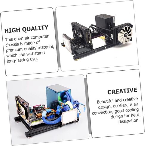 Air Computer Case Frame Replacement Bracket for Motherboard Supports Standard Power Supply and GPU Protection DIY Desktop Chassis with Spacious Design in Saudi Arabia