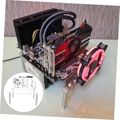 Open Frame PC Case Bracket for Matx Motherboards and Open Air Computer Chassis Easy Install with Reliable Protection for Video Cards Storage in Saudi Arabia