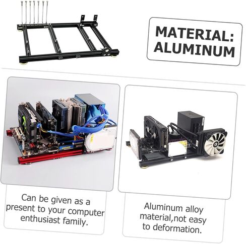 Open Air Computer Frame ATX Case Rack for Motherboards with Cooling Design Supports Single Power Supply and SSD DIY Open Frame Bracket for Graphics Cards and Clean Cable Management in Saudi Arabia