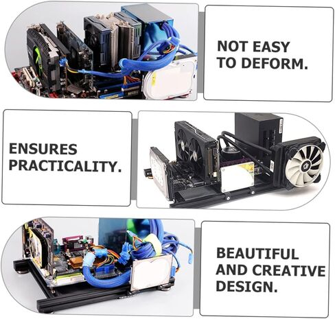 إطار قوس الكمبيوتر الهوائي من NUOBESTY لبطاقات الرسومات المتوافقة مع اللوحة الأم ومصدر الطاقة القياسي، سهل التركيب وتبديد الحرارة العالية in Kuwait