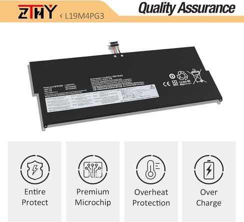 استبدال بطارية الكمبيوتر المحمول ZTHY L19M4PG3 L19M4PG4 لجهاز Lenovo X12 Detachable Gen 1 20UW 20UV، X12 Detachable Gen 2 21LK 21LL Series L19C4PG3 L19C4PG4 SB10Z27863 SB10Z26484 5B10Z27861 7.72 فولت، 42 وات في الساعة، 4 خلايا in Saudi Arabia