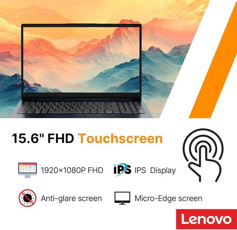 كمبيوتر محمول Lenovo Ideapad مقاس 15.6 بوصة بشاشة تعمل باللمس بدقة FHD • إصدار 2026 • معالج Intel i5-1335U 10-Core (Beats i7-1255U) • ذاكرة وصول عشوائي (RAM) سعة 12 جيجابايت • مساحة تخزين 768 جيجابايت (256 جيجابايت SSD + 512 جيجابايت خارجي) • مساعد الطيار in Kuwait