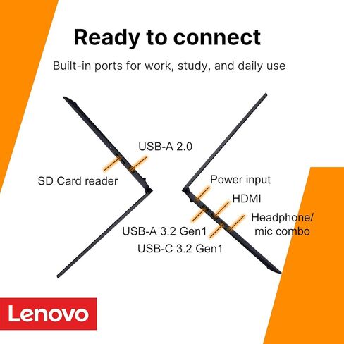 كمبيوتر محمول Lenovo Ideapad مقاس 15.6 بوصة بشاشة تعمل باللمس بدقة FHD • إصدار 2026 • معالج Intel i5-1335U 10-Core (Beats i7-1255U) • ذاكرة وصول عشوائي (RAM) سعة 12 جيجابايت • مساحة تخزين 768 جيجابايت (256 جيجابايت SSD + 512 جيجابايت خارجي) • مساعد الطيار in Kuwait