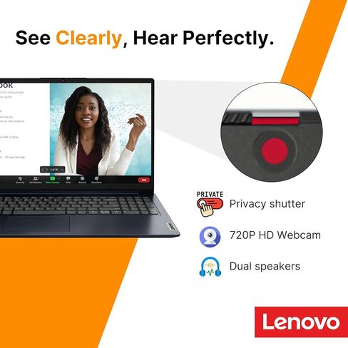 كمبيوتر محمول Lenovo Ideapad مقاس 15.6 بوصة بشاشة تعمل باللمس بدقة FHD • إصدار 2026 • معالج Intel i5-1335U 10-Core (Beats i7-1255U) • ذاكرة وصول عشوائي (RAM) سعة 12 جيجابايت • مساحة تخزين 768 جيجابايت (256 جيجابايت SSD + 512 جيجابايت خارجي) • مساعد الطيار in Kuwait