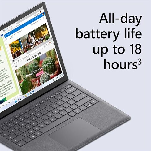 Microsoft Surface Laptop 5 شاشة لمس 13.5 بوصة - 2256 x 1504 - Intel Core i7 الجيل الثاني عشر i7-1265U - منصة Intel Evo - إجمالي ذاكرة الوصول العشوائي 16 جيجابايت - 512 جيجابايت SSD - بلاتيني (متجدد) in Kuwait