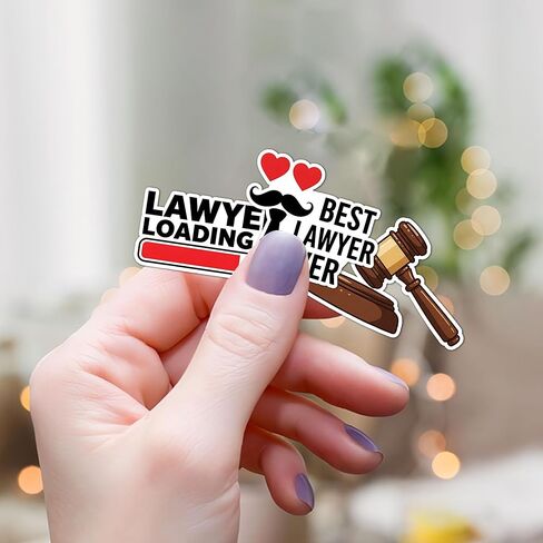 50 Pcs Lawyer Vinyl Sticker Waterproof Attorney Stickers Law School Decals Laptop Water Bottle Notebook Scrapbook Luggage Tablet Phone Bike Christmas Gifts for Girls Women Female Students in Saudi Arabia