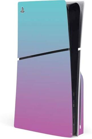 Skinit Decal Gaming Skin Compatible with PS5 Slim Disk Console - Purple and Blue Ombre Design in Saudi Arabia