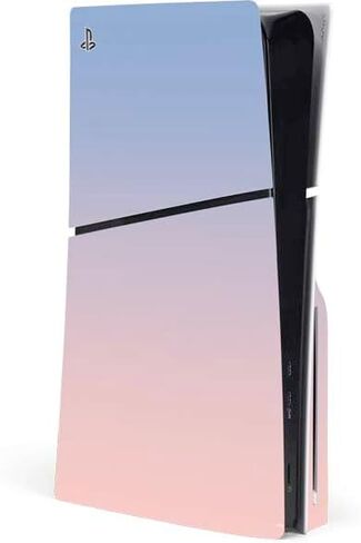 Skinit Decal Gaming Skin Compatible with PS5 Slim Disk Console - Purple and Blue Ombre Design in Saudi Arabia