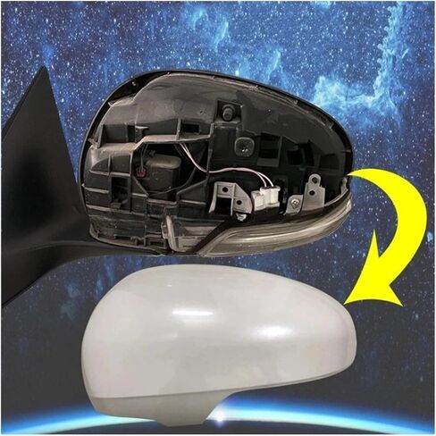 Car Accessories Rearview Mirror Cover Reverse Mirror Shell, Compatible With Toyota Prius，Compatible With Prius Plus 2011~2020(Silver Left) in Saudi Arabia