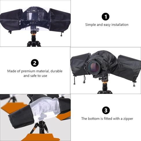 غطاء مطر للكاميرا مقاوم للماء DSLR كم واقٍ للكاميرا الرقمية الخارجية لعشاق التصوير الفوتوغرافي in Kuwait