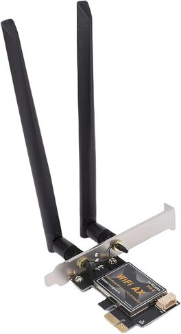 Yunseity WiFi 6 PCIe Wireless Card, AX1800 Chipset, 1800Mbps, BT 5.4, OFDMA + MU MIMO, 8dBi Antenna, WPA3 Encryption, for Window 10/11, OFDMA MU MIMO 2.4G 5G Dual Band in Saudi Arabia