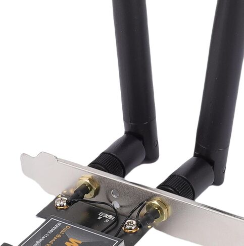 Yunseity WiFi 6 PCIe Wireless Card, AX1800 Chipset, 1800Mbps, BT 5.4, OFDMA + MU MIMO, 8dBi Antenna, WPA3 Encryption, for Window 10/11, OFDMA MU MIMO 2.4G 5G Dual Band in Saudi Arabia