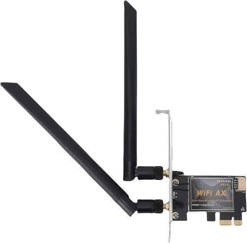 Yunseity WiFi 6 PCIe Wireless Card, AX1800 Chipset, 1800Mbps, BT 5.4, OFDMA + MU MIMO, 8dBi Antenna, WPA3 Encryption, for Window 10/11, OFDMA MU MIMO 2.4G 5G Dual Band in Saudi Arabia