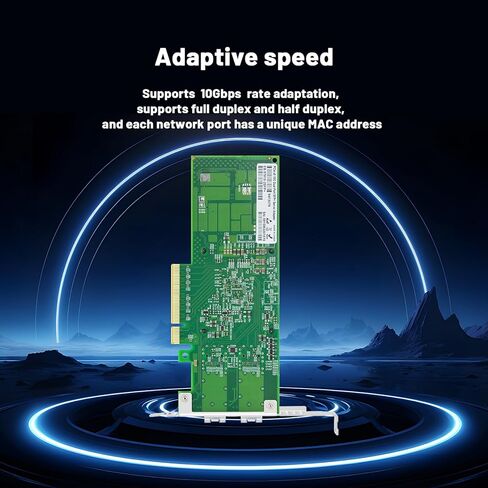 بطاقة شبكة ألياف بصرية مع شريحة Broadcom BCM57810S، محول شبكة منافذ SFP+ مزدوج 10 جيجا بايت للإيثرنت، يدعم Windows Server/Linux/Vmware (مع قطعتين من الوحدة الضوئية متعددة الأوضاع) in Kuwait