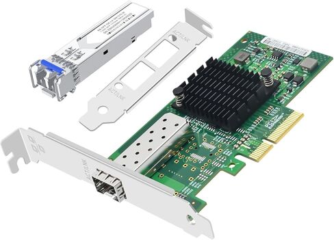 بطاقة شبكة ألياف بصرية 1.25 جيجا بايت مع شريحة Intel I350 (I350-F1)، ومحول شبكة منفذ SFP أحادي PCIE X4، ومحول إيثرنت فايبر بمنفذ بصري يدعم Windows Server/Linux/VMware in Kuwait
