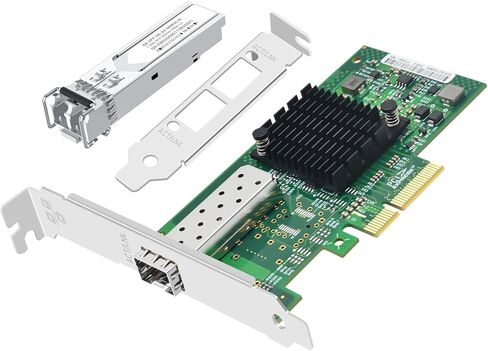 بطاقة شبكة ألياف بصرية 1.25 جيجا بايت مع شريحة Intel I350 (I350-F1)، ومحول شبكة منفذ SFP أحادي PCIE X4، ومحول إيثرنت فايبر بمنفذ بصري يدعم Windows Server/Linux/VMware in Kuwait