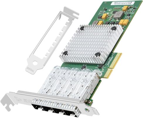 بطاقة شبكة ألياف بصرية 1.25 جيجا بايت مع شريحة Intel I350 (I350-F1)، ومحول شبكة منفذ SFP أحادي PCIE X4، ومحول إيثرنت فايبر بمنفذ بصري يدعم Windows Server/Linux/VMware in Kuwait