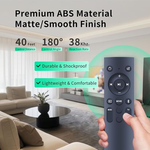 Remote Control Replacement Applicable for TCL Alto 6 6+ 2.0 Channel Home Theater Sound Bar TS6100-NA TS6100 TS6110 TS6110-NA, Alto 3 TS3100 TS3100-EU TS3100-NA in Saudi Arabia