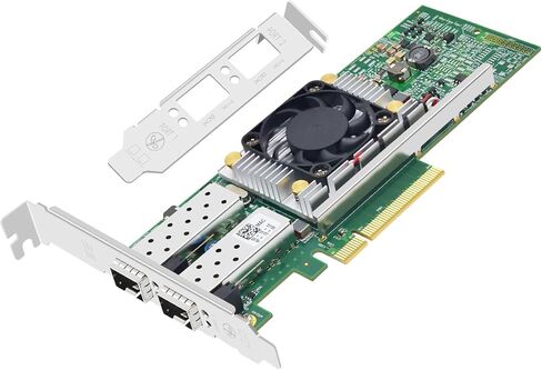 بطاقة شبكة ألياف بصرية مع شريحة Broadcom BCM57810S، محول شبكة منافذ SFP+ مزدوج 10 جيجا بايت للإيثرنت، يدعم Windows Server/Linux/Vmware (مع قطعتين من الوحدة الضوئية متعددة الأوضاع) in Kuwait