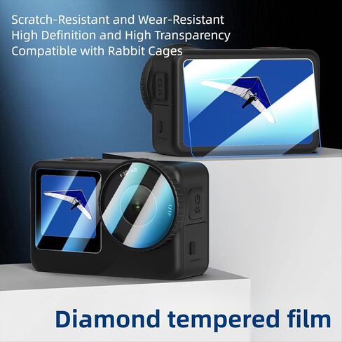 PUSOKEI Lens Screen Protector for Action 6 Camera, Tempered Glass Film & Camera Lens Protector, 9H Hardness, Ultra Clear, Anti Scrach, Anti Fingerprint in Saudi Arabia