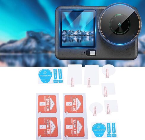 PUSOKEI Tempered Glass Screen Protector for Action 6 Camera, 9H Hardness Anti Scratch, Anti Fingerprint & Dust, for Action 6 Camera Lens and Screen Protection in Saudi Arabia