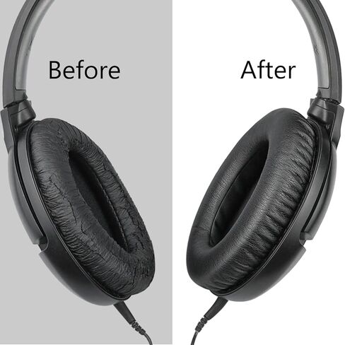 استبدال وسائد الأذن SOULWIT لسماعات Sennheiser HD201/HD201S/HD206/HD200 Pro/HD180/HD418/HD419/HD421/HD428/HD429/HD438/HD439/HD448/HD449/HD451/HD461/HD471، وسائد الأذن مع جلد البروتين in Kuwait