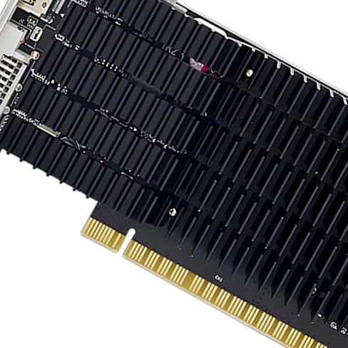 بطاقة رسومات منخفضة المستوى، بطاقة فيديو DDR3 64 بت PCI Express بسعة 2 جيجابايت مع تبريد بمروحة واحدة، لإعداد شاشات متعددة 7 8 10 in Saudi Arabia