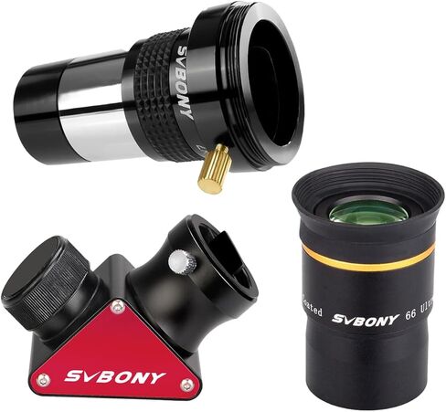 عدسة تلسكوب SVBONY 15 مم 66 درجة زاوية واسعة مع عدسة بارلو SV137 2X SV188P مرآة عازلة للنجوم قطرية، للملاحظات الفلكية in Saudi Arabia