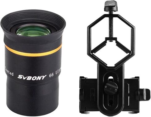 SVBONY Telescope Eyepiece 15mm 66° Wide Angle Bundle with Cell Phone Adapter Mount for Binocular Monocular Spotting Scope Telescope in Saudi Arabia