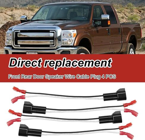 2 Pair Door Speaker Wiring Harness Connector Kit for Ford F150 Edge Escape 2001-2011, 3/5/6 1998-2011, Lincoln Navigator Town Car 1999-2011 – Aftermarket Speaker Wire Adapter Cable Plug in Saudi Arabia