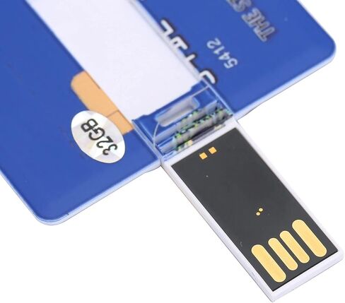 محرك أقراص فلاش USB على شكل بطاقة فريدة سعة 32 جيجابايت لتخزين البيانات ونقل الملفات، رائع للاستخدام في المدرسة والمكتب، قرص U محمول للسفر، مادة ABS in Kuwait