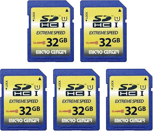 مجموعة Micro Center 2 في 1: 5 عبوات بسعة 128 جيجابايت من النوع A+C USB 3.2 محرك أقراص مزدوج، 5 عبوات من بطاقات ذاكرة فلاش SDHC بسعة 32 جيجابايت فئة 10 in Saudi Arabia