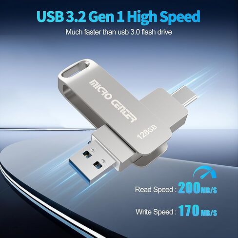مجموعة Micro Center 2 في 1: 5 عبوات بسعة 128 جيجابايت من النوع A+C USB 3.2 محرك أقراص مزدوج، 5 عبوات من بطاقات ذاكرة فلاش SDHC بسعة 32 جيجابايت فئة 10 in Saudi Arabia