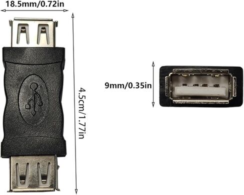 USB أنثى إلى شاحن أنثي كمبيوتر محمول USB أنثى محول النجار لإمدادات الطاقة موصل USB محولات USB بسلاسة in Kuwait