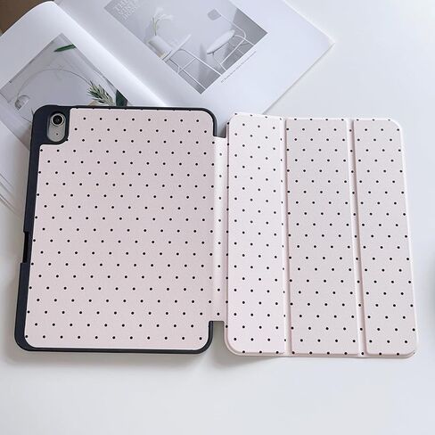 Case for iPad 11th (A16) 11-inch 2025 / 10th Generation 10.9-inch 2022，Fashionable Pattern Case with Pencil Holder Trifold Smart Stand Cover (Small Pink Polka dots) in Saudi Arabia