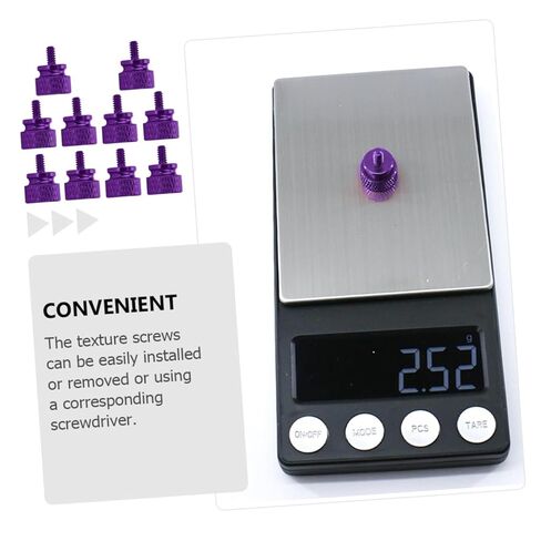 10pcs Aluminum Alloy Computer Case Thumbscrew Replacement, Knurled Head Chassis Fixing Screws for DIY PC Side Panel, Purple Color for Desktop Assembly and Repair in Saudi Arabia