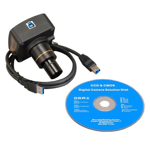 مجهر مختبر OMAX 40X-2000X USB3 5MP رقمي Darkfield ثلاثي العينيات LED مع حقيبة حمل من الألومنيوم in Saudi Arabia