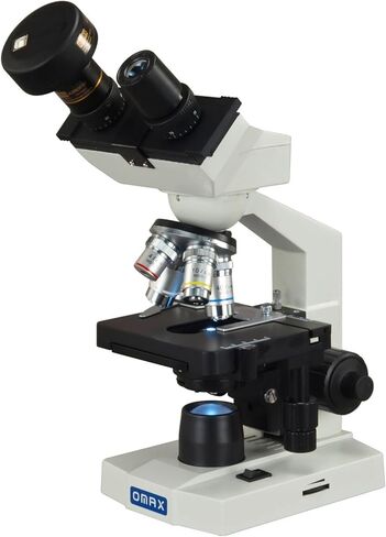 OMAX 2500X LED 1.3MP Digital Camera Binocular Compound Microscope + Blank Slides + Covers + Lens Paper in Saudi Arabia