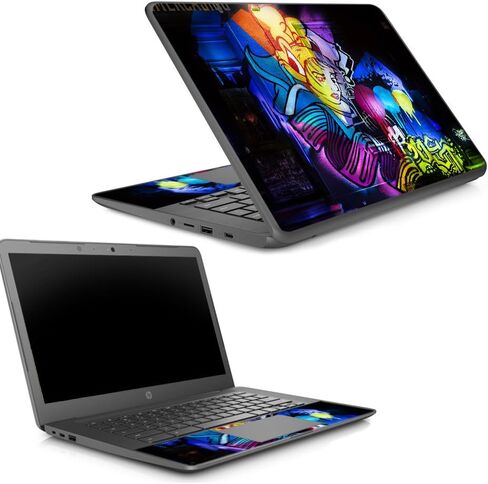 غلاف MightySkins متوافق مع HP Chromebook 14 G5 - Midnight Mishail | غطاء ملتف واقٍ ومتين وفريد ​​من نوعه من الفينيل | سهل التطبيق والإزالة وتغيير الأنماط | صنع في الولايات المتحدة الأمريكية in Kuwait