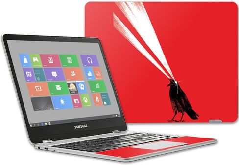 غلاف MightySkins متوافق مع جهاز Samsung Chromebook Plus مقاس 12.3 بوصة (2017 - Laser Crow | غطاء ملتف من الفينيل واقٍ ومتين وفريد ​​من نوعه | سهل التطبيق والإزالة وتغيير الأنماط | صنع في الولايات المتحدة الأمريكية in Kuwait