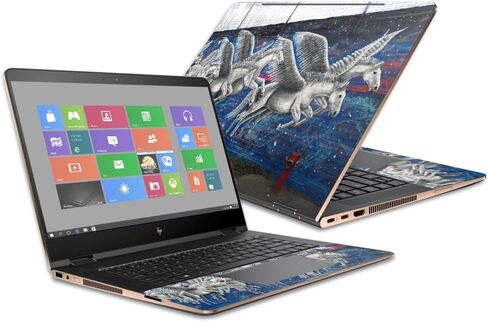 MightySkins Skin Compatible with HP Spectre x360 Convertible 15.6" (2017) - Pegasus Herd | Protective, Durable, and Unique Vinyl Decal wrap Cover | Easy to Apply, Remove | Made in The USA in Saudi Arabia