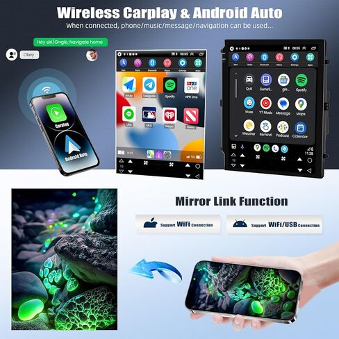 راديو سيارة 2G+64G لسيارة Lexus IS350 IS250 2006-2012 لأوبل إنسيجنيا 2009-2013 مع Carplay Android Auto، شاشة لمس عالية الدقة 9.7 بوصة Android 15 ستيريو للسيارة مع GPS WiFi، بلوتوث، FM/RDS+كاميرا احتياطية in Saudi Arabia