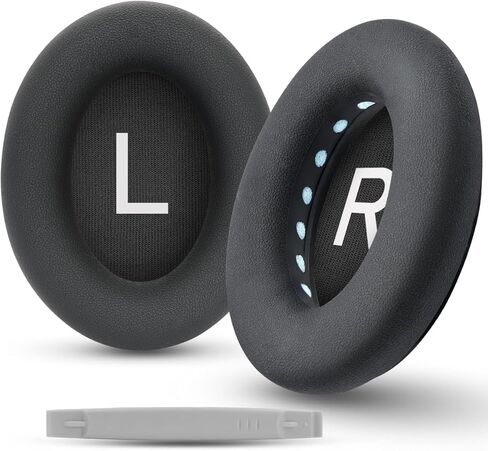 وسائد أذن من السيليكون لسماعات Bose QuietComfort، وسائد أذن بديلة لسماعات QC45، QC SE، QC SC - قيمة مستدامة، رغوة عازلة للضوضاء، سُمك إضافي (أسود كلاسيكي) in Kuwait